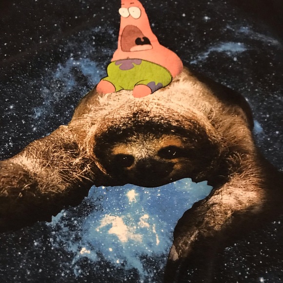 Spongebob Patrick Star galaxy sloth t-shirt - Picture 2 of 3